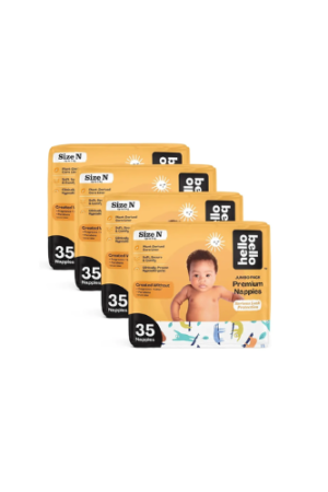 Hello Bello (35ct x 4) Diapers Size N - Sleepy Sloths