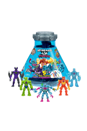 MrBeast Lab Hybrids Mega Pack, Reveal Different Hybrid Parts To Create 5 Mix & Match Action Figures, Collect 30+ Beasts, Ages 6+