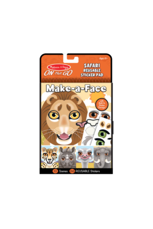 Make-a-Face – Safari Reusable Sticker Pad – On the Go Travel Activity