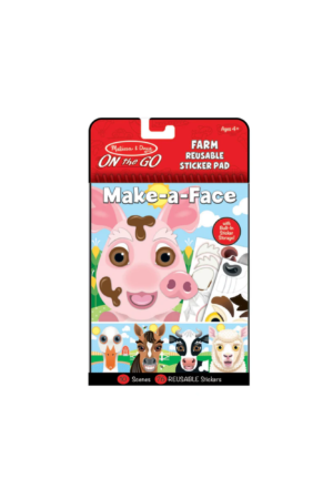 Make-a-Face – Farm Reusable Sticker Pad – On the Go Travel Activity