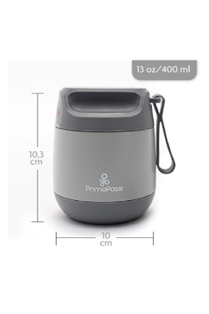 Primo Passi - Baby Insulated Food Jar 13.5 Oz/400Ml, Grey
