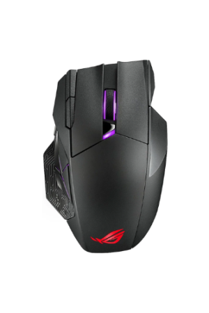 ASUS - ROG Spatha X Wireless Optical Gaming Mouse with 12 Programmable Buttons and Magnetic Charging Stand - Wireless - Black