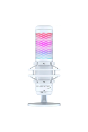 HyperX - QuadCast S Wired Multi-Pattern USB Electret Condenser Microphone - White