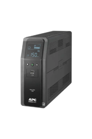 APC - Back-UPS Pro, 1500VA, Tower, 120V, 10 NEMA 5-15R outlets, LCD, 1 USB Type C + 1 USB Type A ports - Black