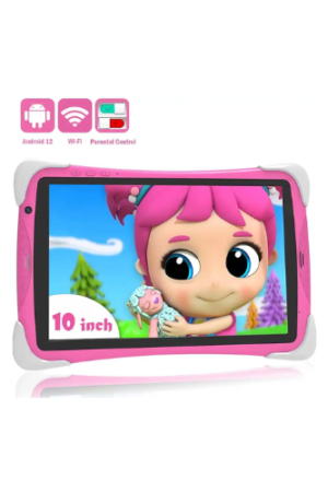 FEONAL - 10.1 inch Kids Tablet, 64GB Tablet APP Preinstalled & Parent Control Kids Education Children Tablet - Pink