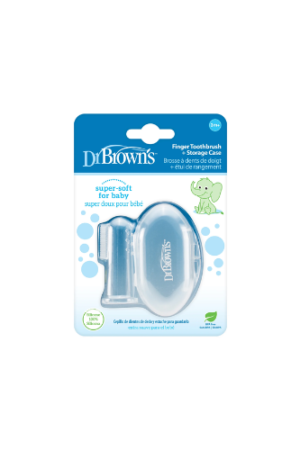 Silicone Finger Toothbrush and Storage Case, 1-Pack