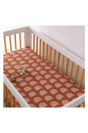 Crib Sheet - Terracotta Rainbow