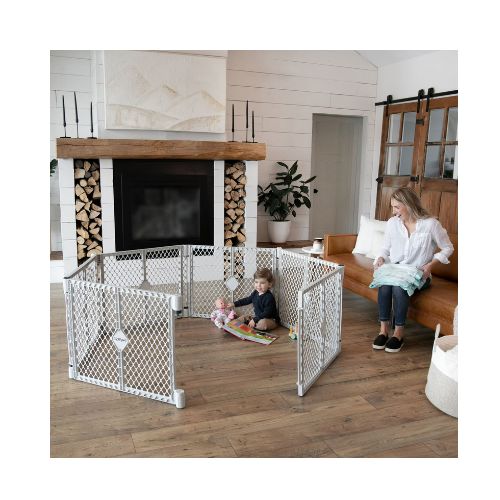 Toddleroo by North States Superyard Explorer Baby Play Yard, Gray Plastic
