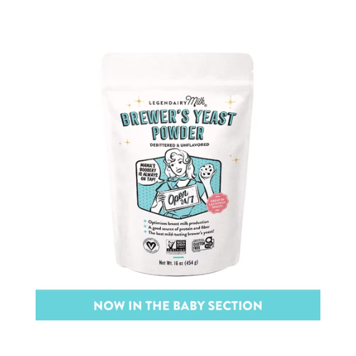 Legendairy Milk Brewer's Yeast Powder Supplement for Breast Milk Production, 16 oz