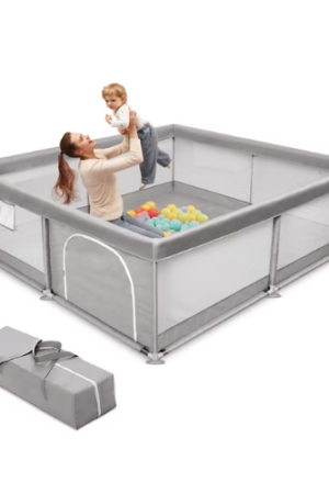 Babyeap Baby Playpen Large Play Yard Fence for Toddlers, 50"x50" Gray36.94