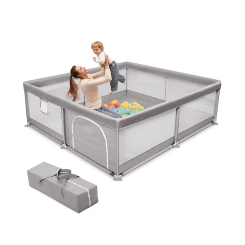 Babyeap Baby Playpen Large Play Yard Fence for Toddlers, 50"x50" Gray36.94