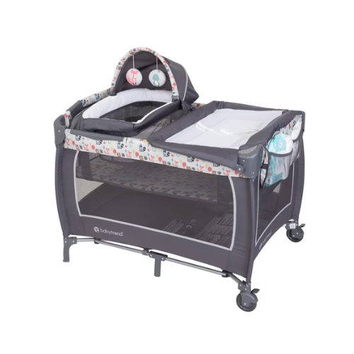 Baby Trend Lil Snooze Deluxe II Nursery Center Playard – Full-Size Bassinet, Changing Table & Tote Bag