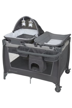 Baby Trend Simply Smart 2.0 Nursery Center Playard – Bassinet, Changer, Napper & Travel Bag