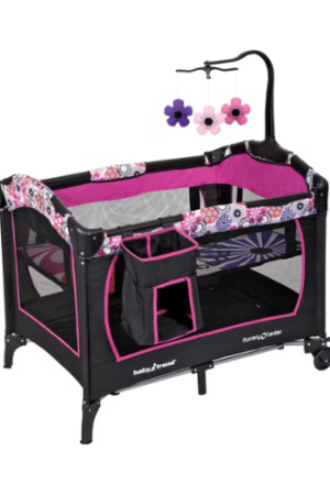 Baby Trend Floral Garden Nursery Center Playard with Bassinet