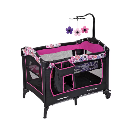 Baby Trend Floral Garden Nursery Center Playard with Bassinet